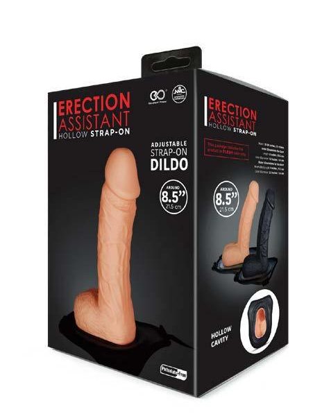 Erection Assistant Hollow Strap On 8.5" Flesh