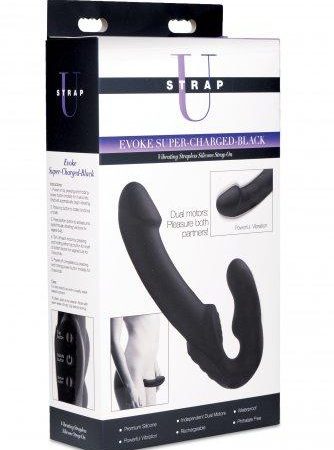 Strap U Evoke Rechargeable Vibrating Silicone Strapless Strap On